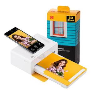 Kodak dock plus pd460 stampante fotografica bt +80 fogli yellow