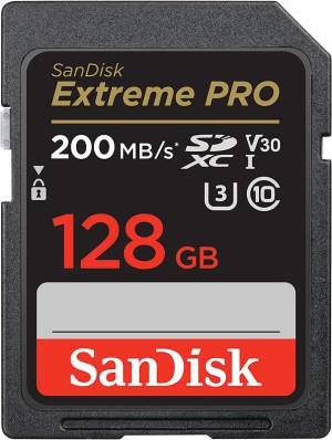 Sandisk extreme pro sd 128gb c10 uhs-i sdxc 200mb/s
