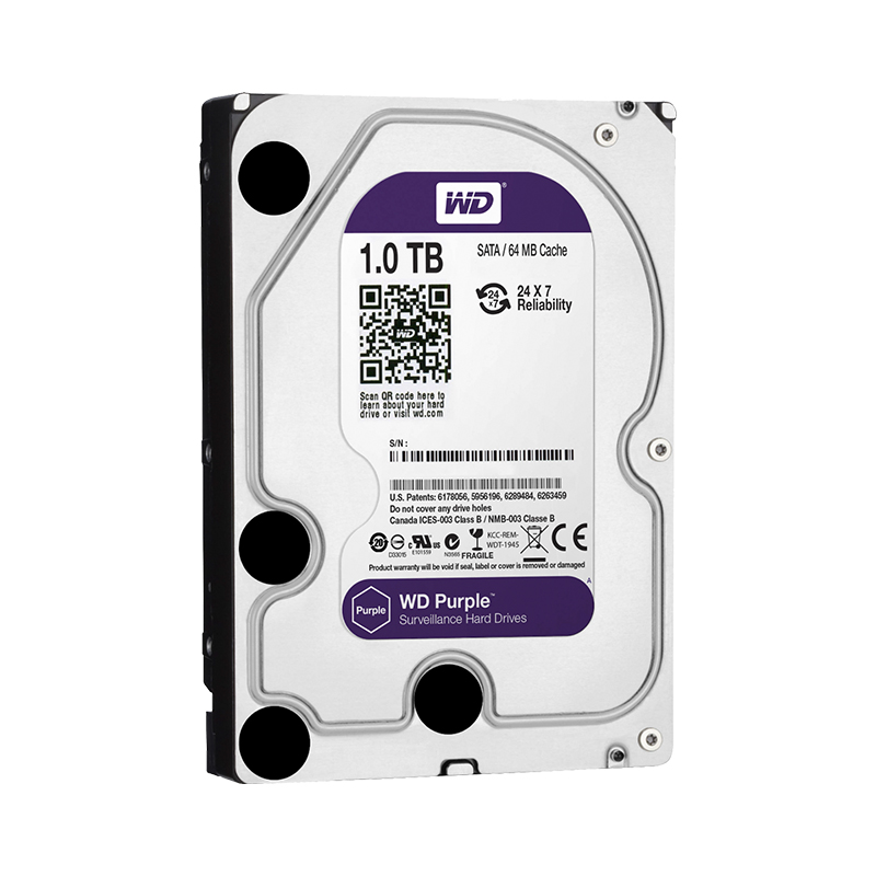 Hard disk interno western digital wd10purz purple 3.5 1tb sata 3
