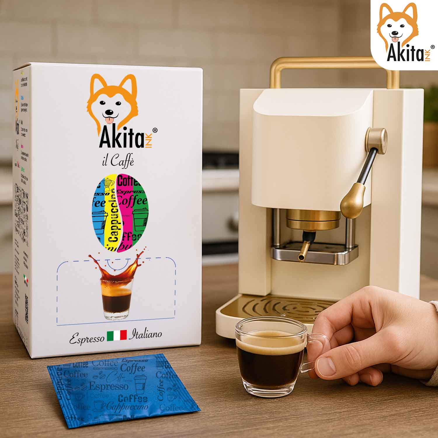 Caffe' Akitaink Cialda Miscela Forte - 50 Cialde Ese foto 4