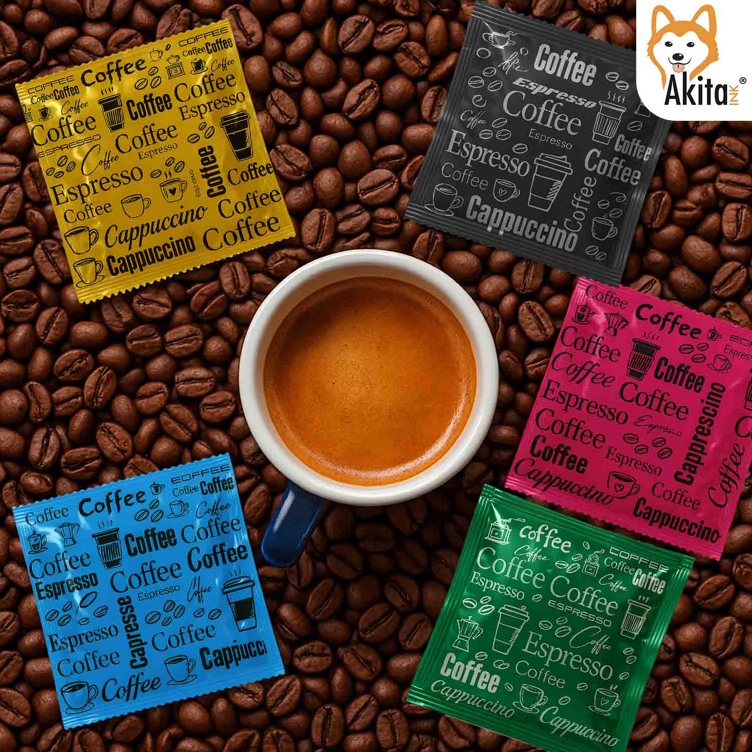 Caffe' Akitaink Cialda Miscela Decaffeinato - 50 Cialde Ese foto 5