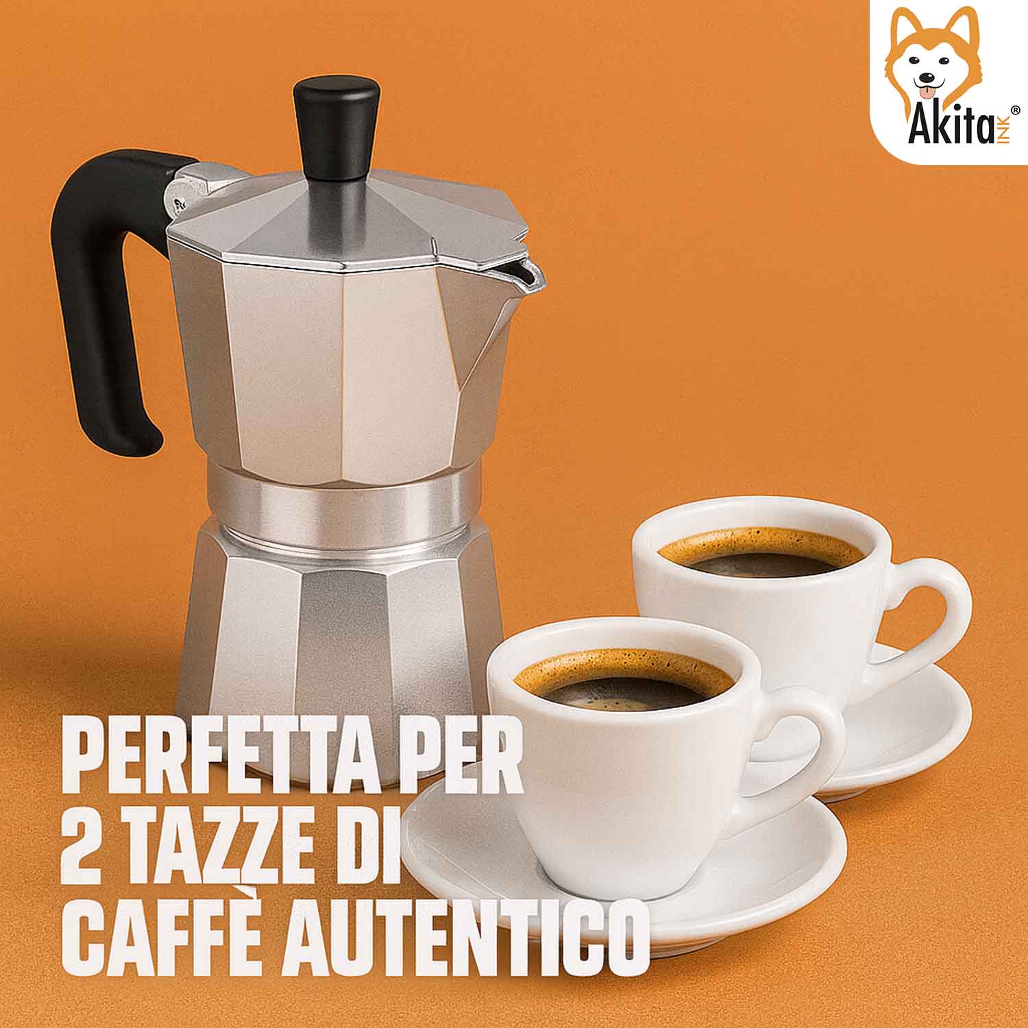 Caffettiera Moka Alluminio 2 Tazze Antigoccia Nera foto 4