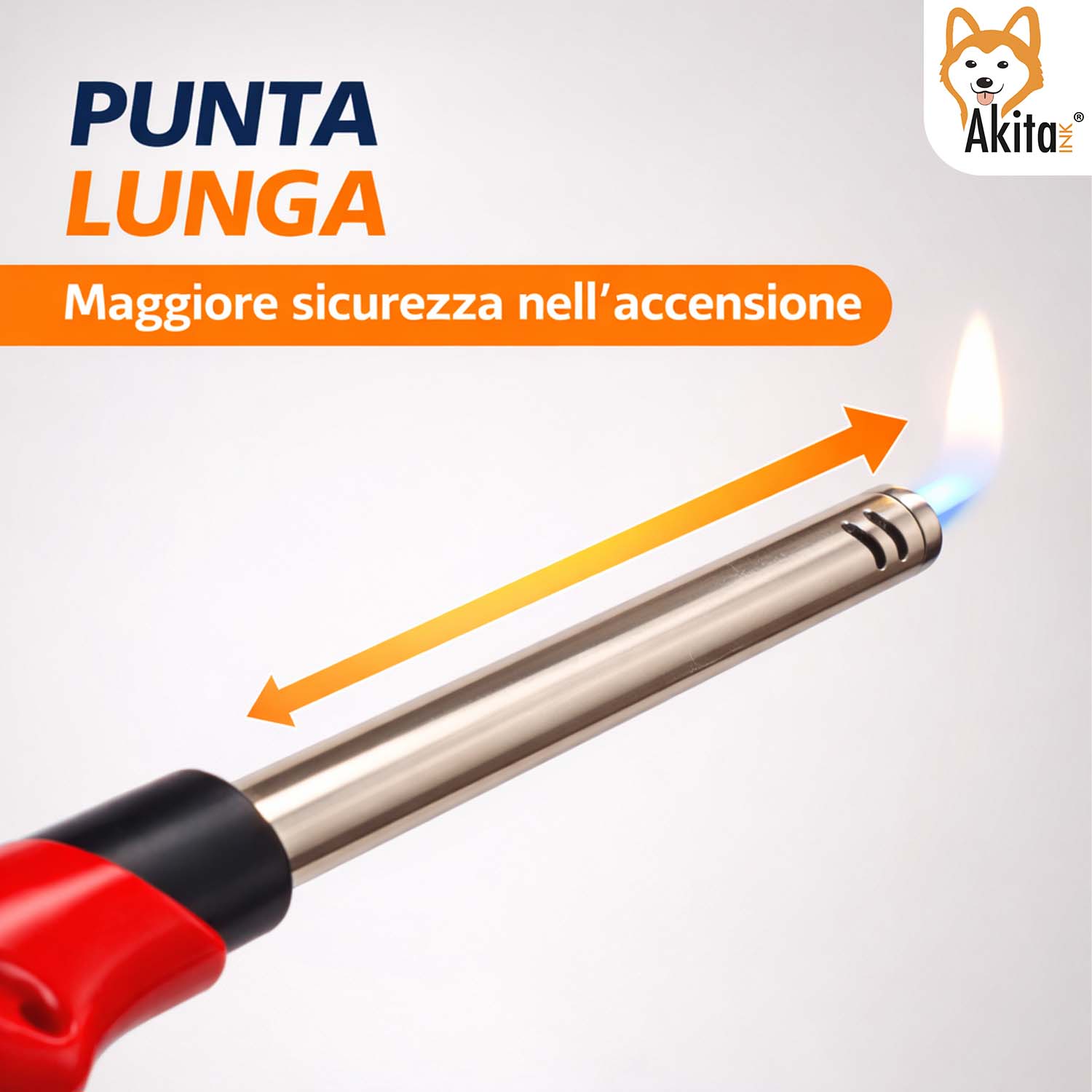 Set 5 Accendini Accendigas Ricaricabili con Beccuccio Lungo foto 3