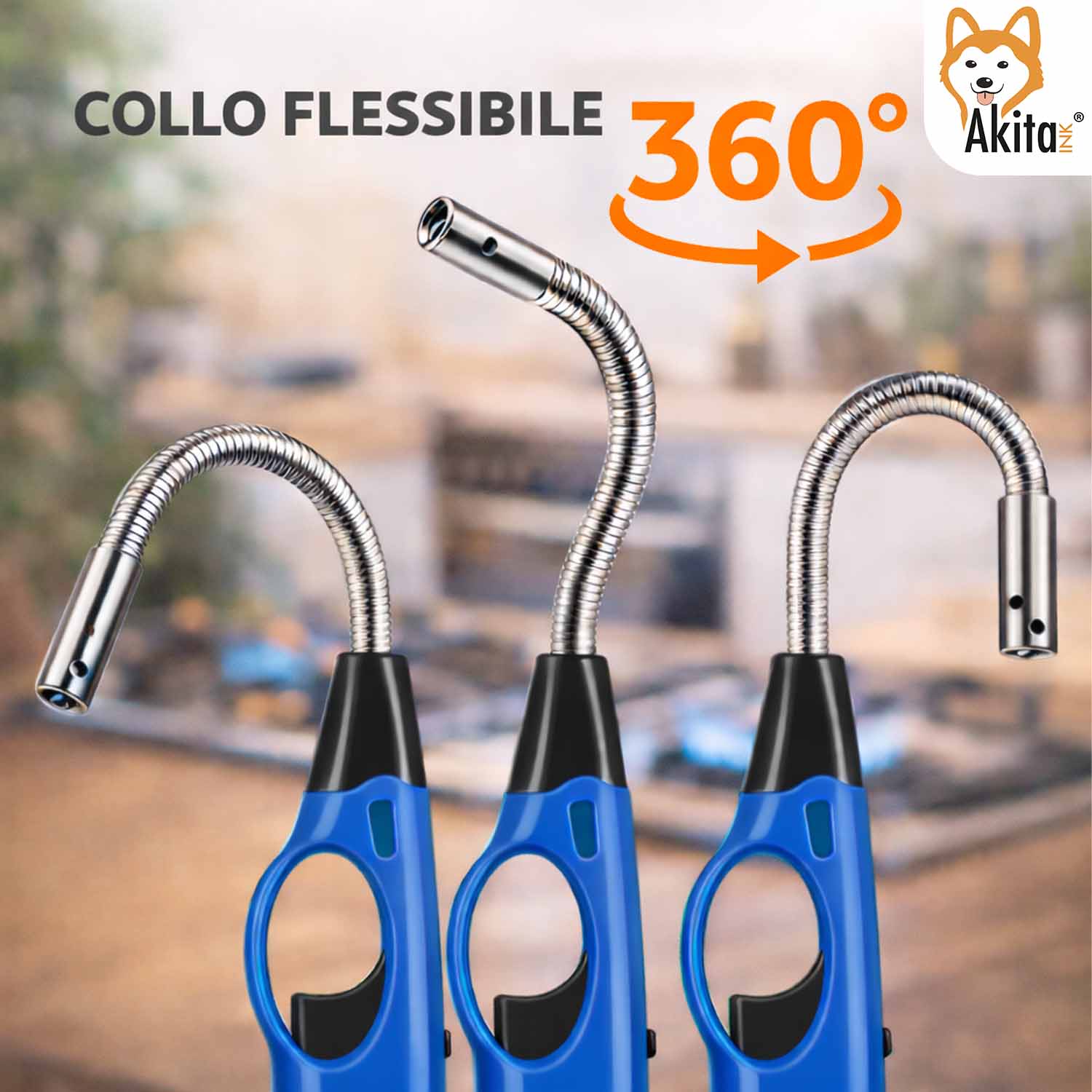 Set 5 Accendini Flessibili a Gas Accendigas Ricaricabili foto 6