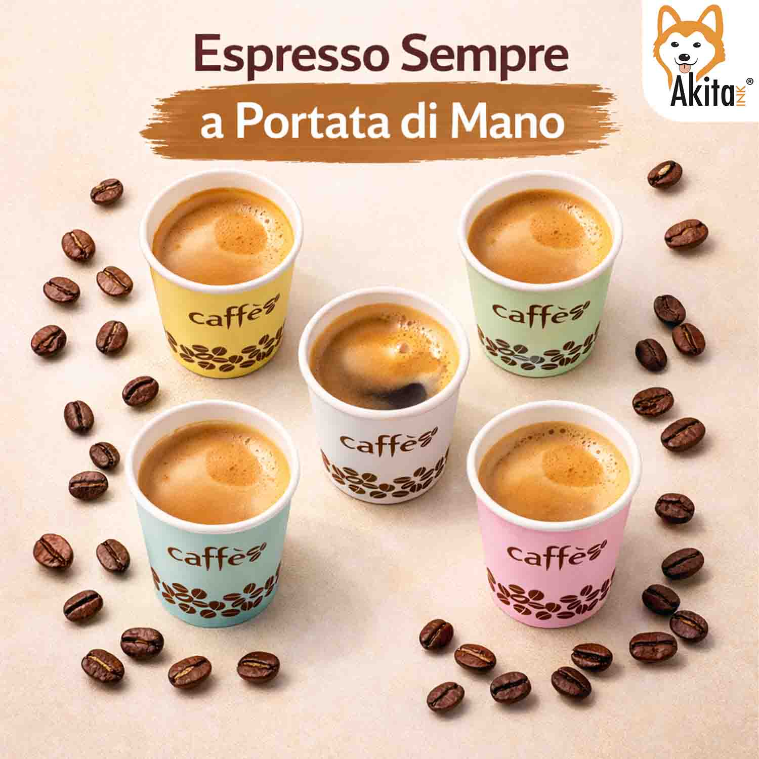 1000 Bicchieri Carta Caffe' 75 ml Monouso Colori Pastello foto 5