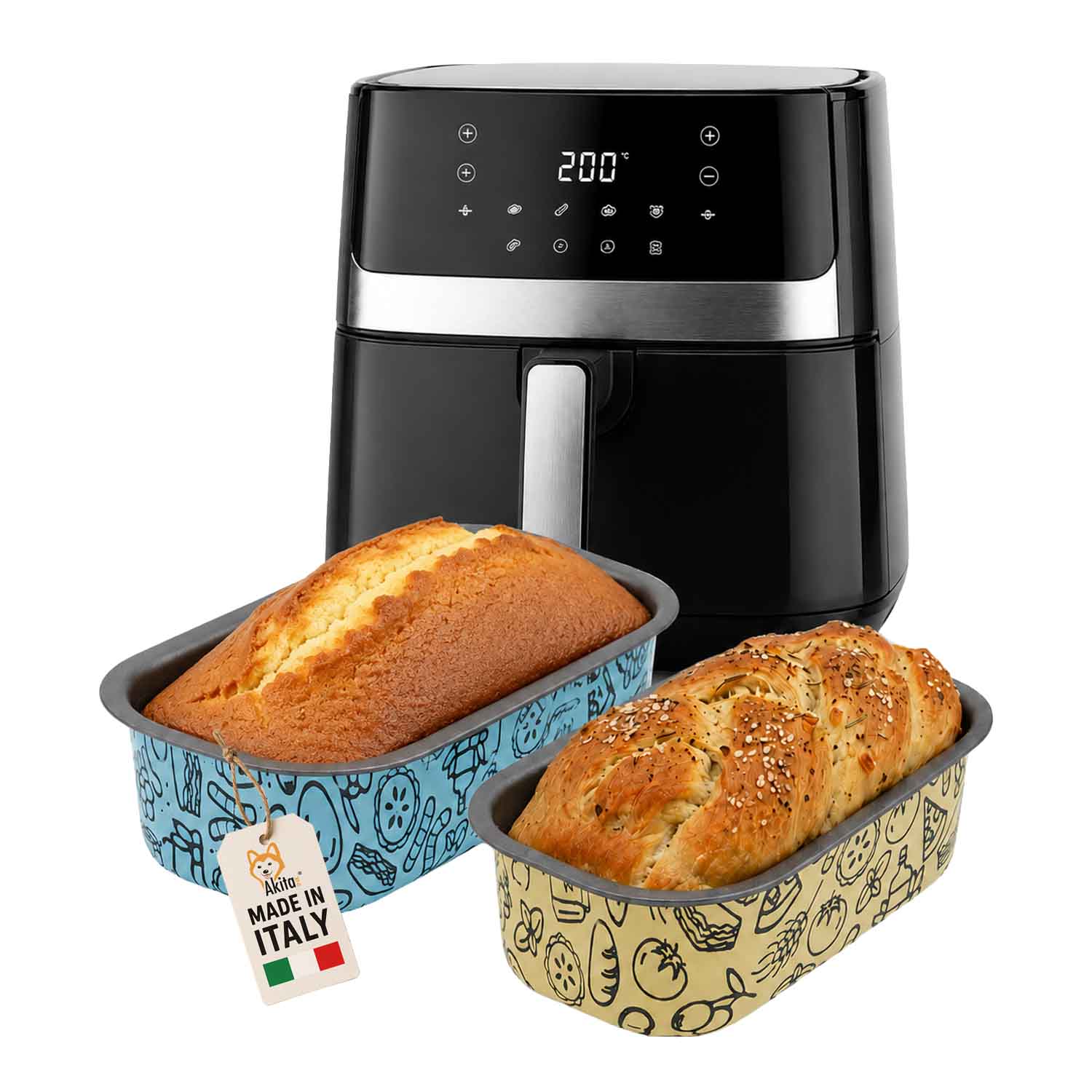 Teglia plumcake friggitrice 18 cm antiaderente.