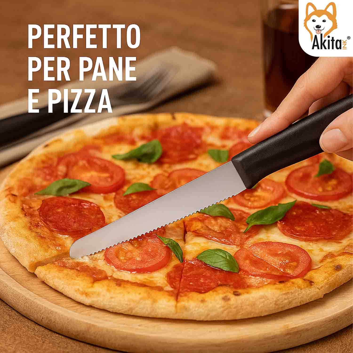 Set 6 Coltelli da Tavola Lama Dentata Linea TOP foto 3