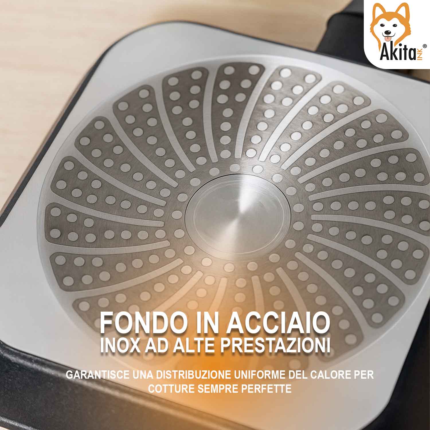 Bistecchiera Energika 28x28 cm Effetto Pietra Induzione foto 3