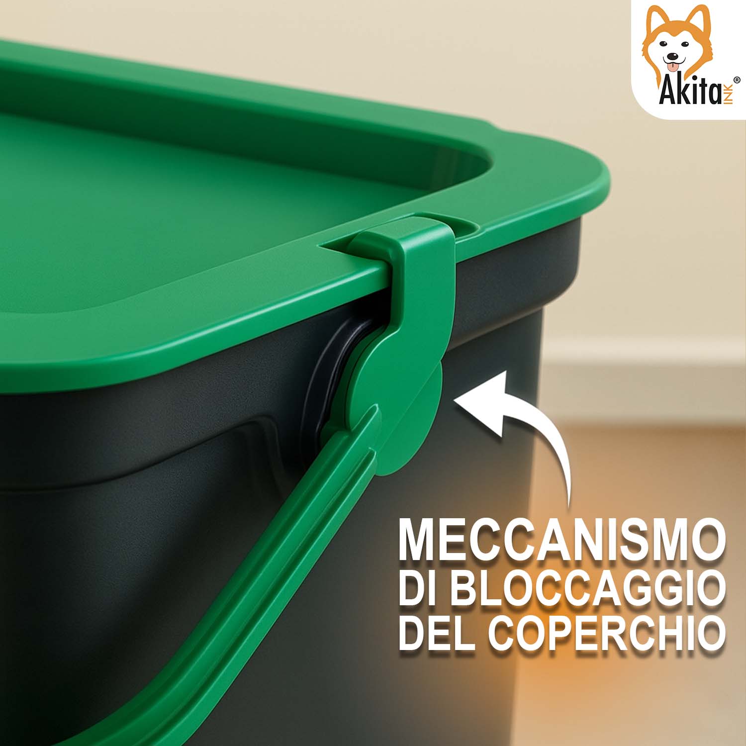 Tris Pattumiere Moda 10L con Manico Blocca-Apertura foto 4