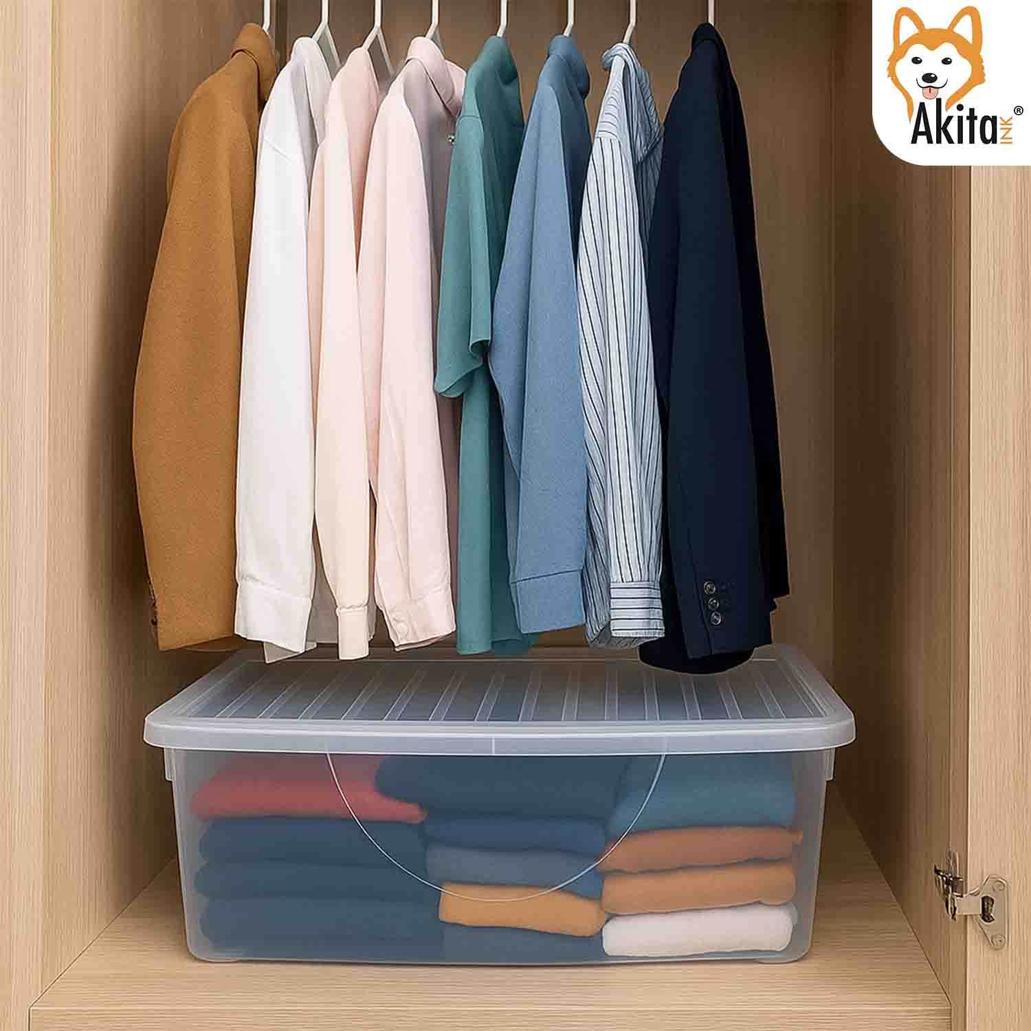 Set 2 Contenitori Plastica 40L con Coperchio Doppia Apertura foto 6