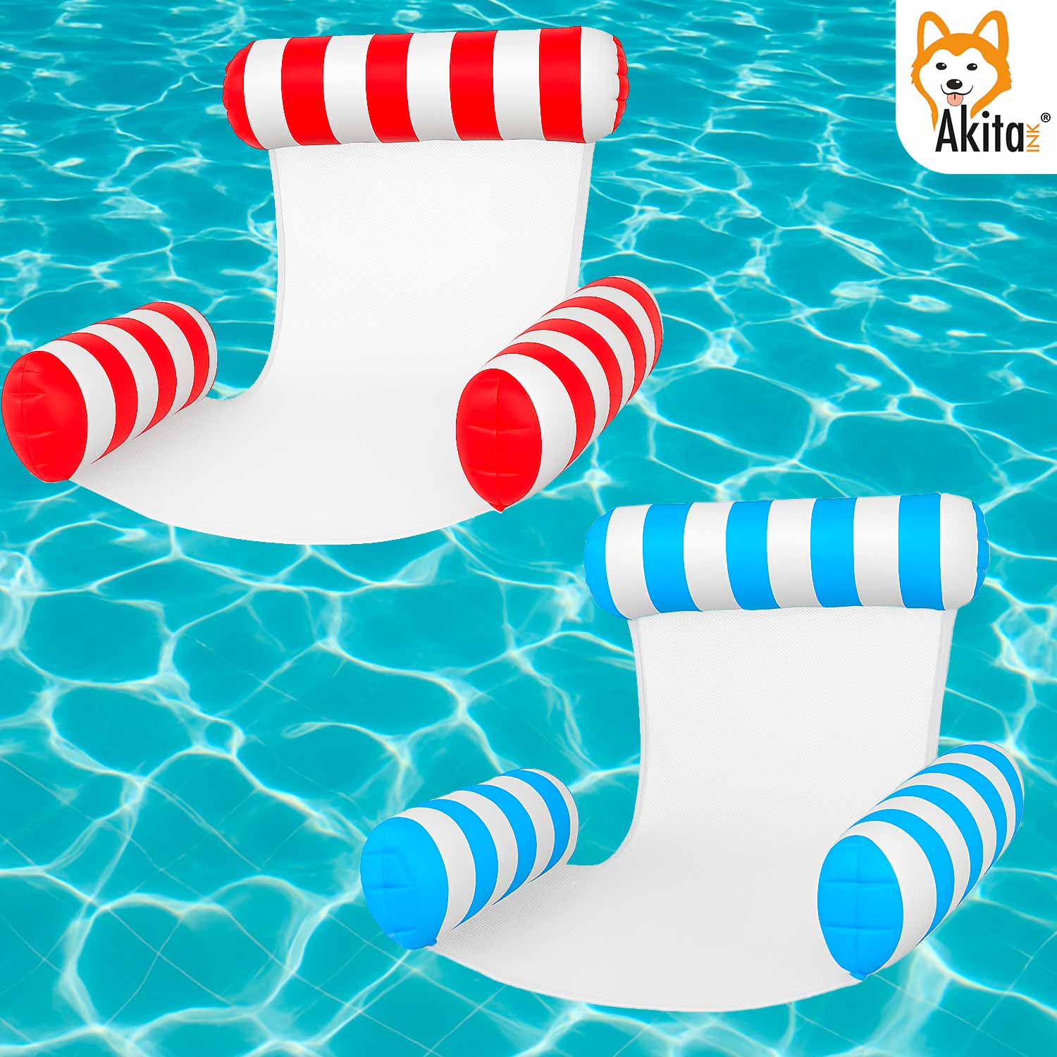Set 2 Amache Galleggianti Mare Piscina – 4 in 1 Pieghevoli foto 3