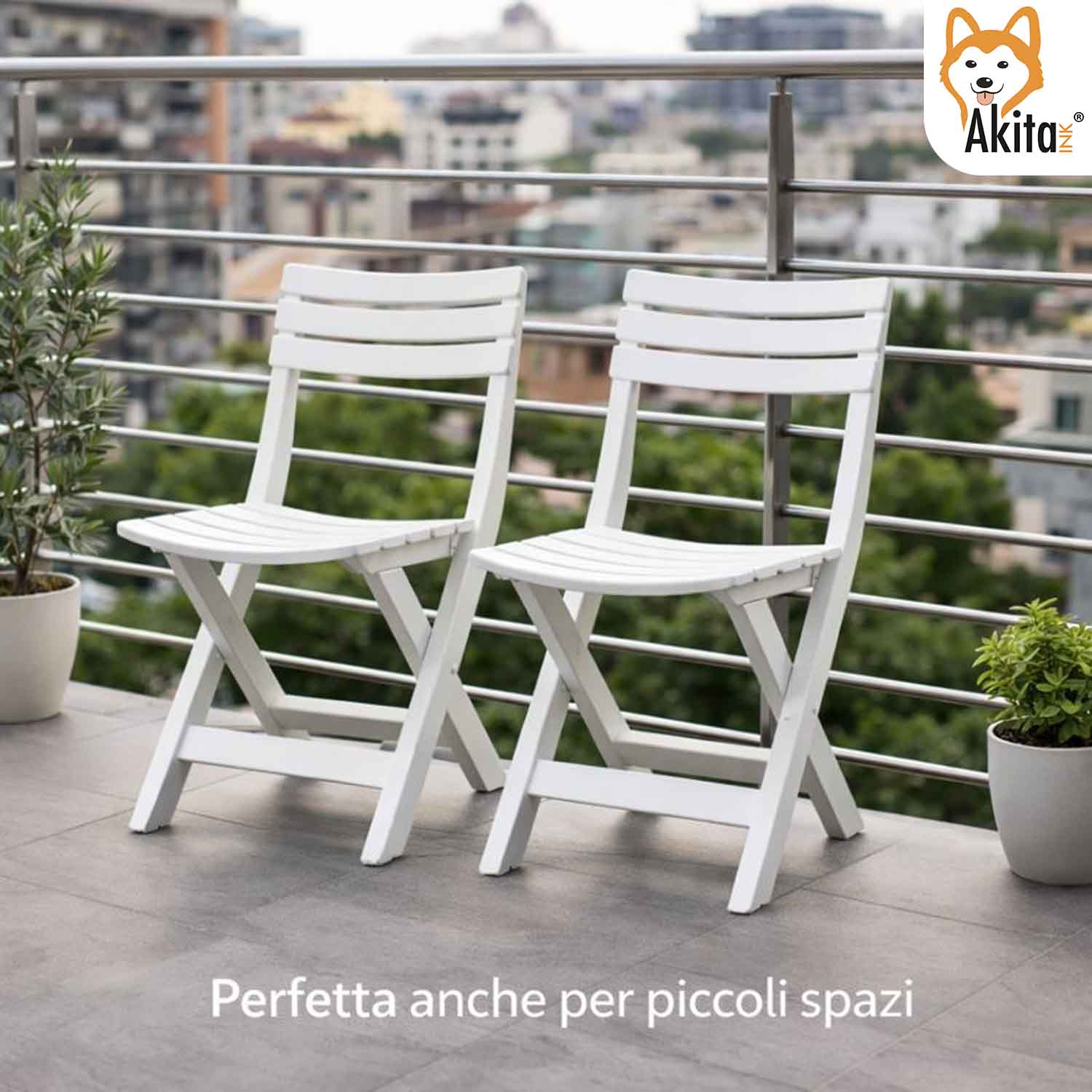 2 Sedie Birreria in Resina Bianca per Esterno e Interno foto 6