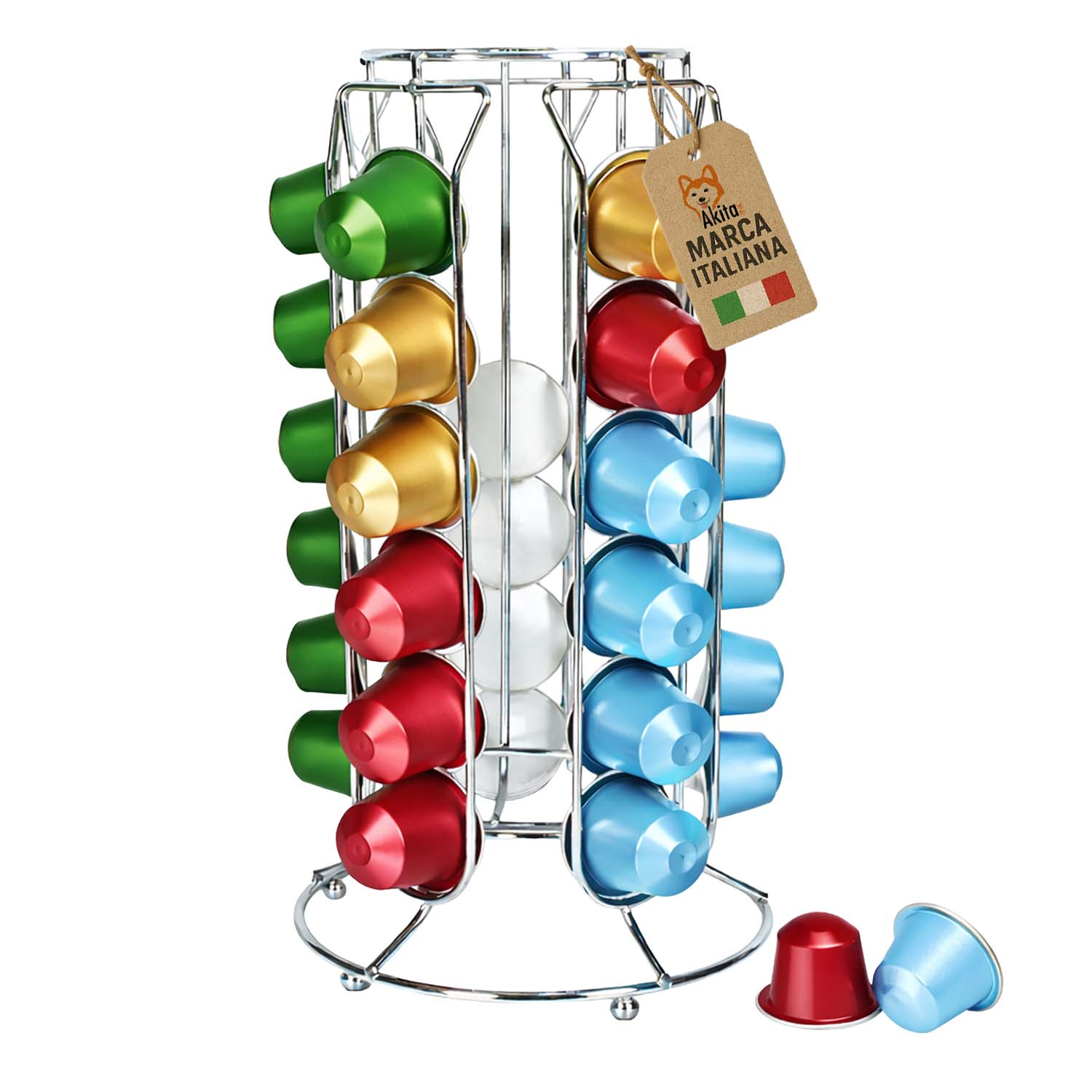 Portacapsule caffe' 30 posti dispenser verticale.