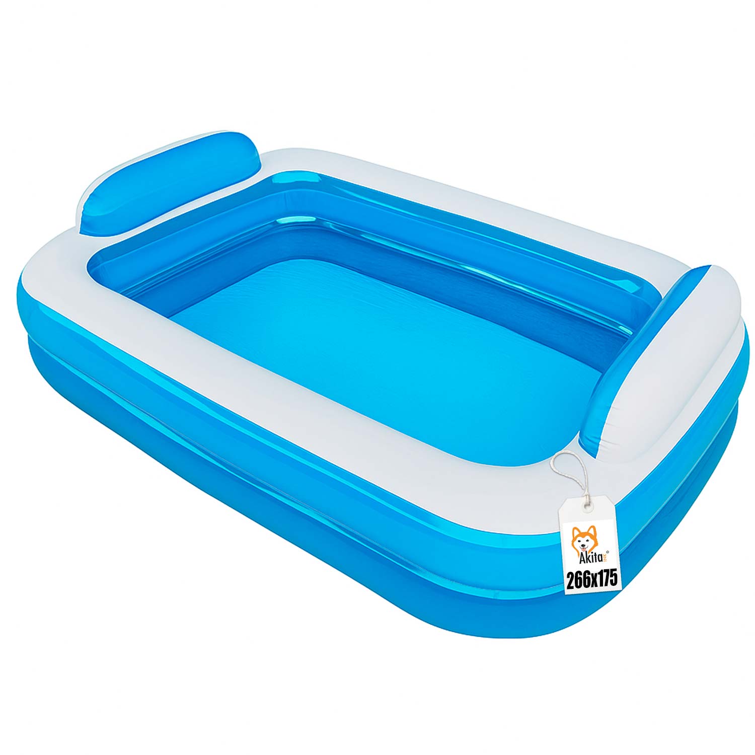 Piscina Rettangolare Gonfiabile 266x175 - Cuscini Integrati foto 2