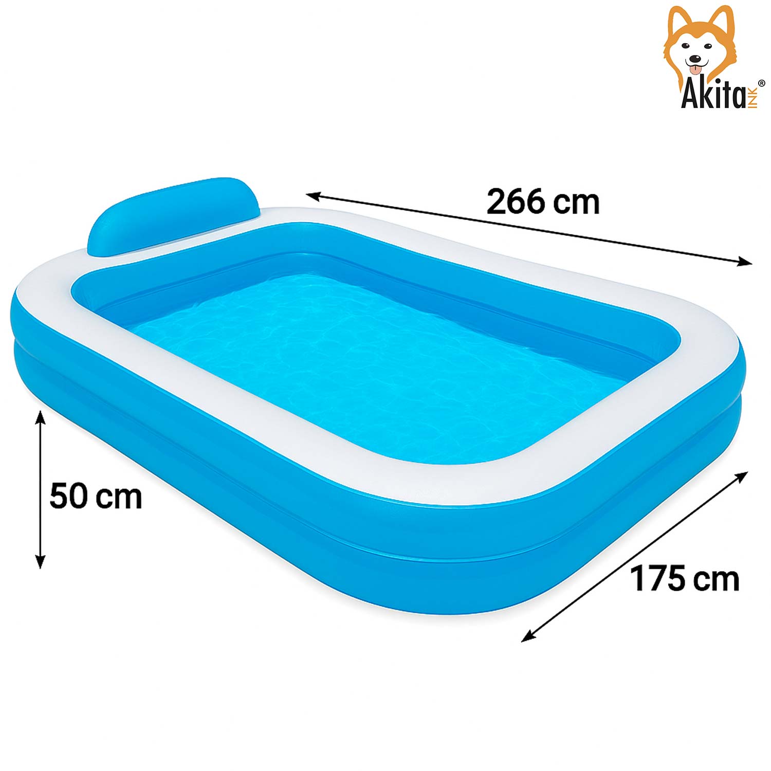 Piscina Rettangolare Gonfiabile 266x175 - Cuscini Integrati foto 4