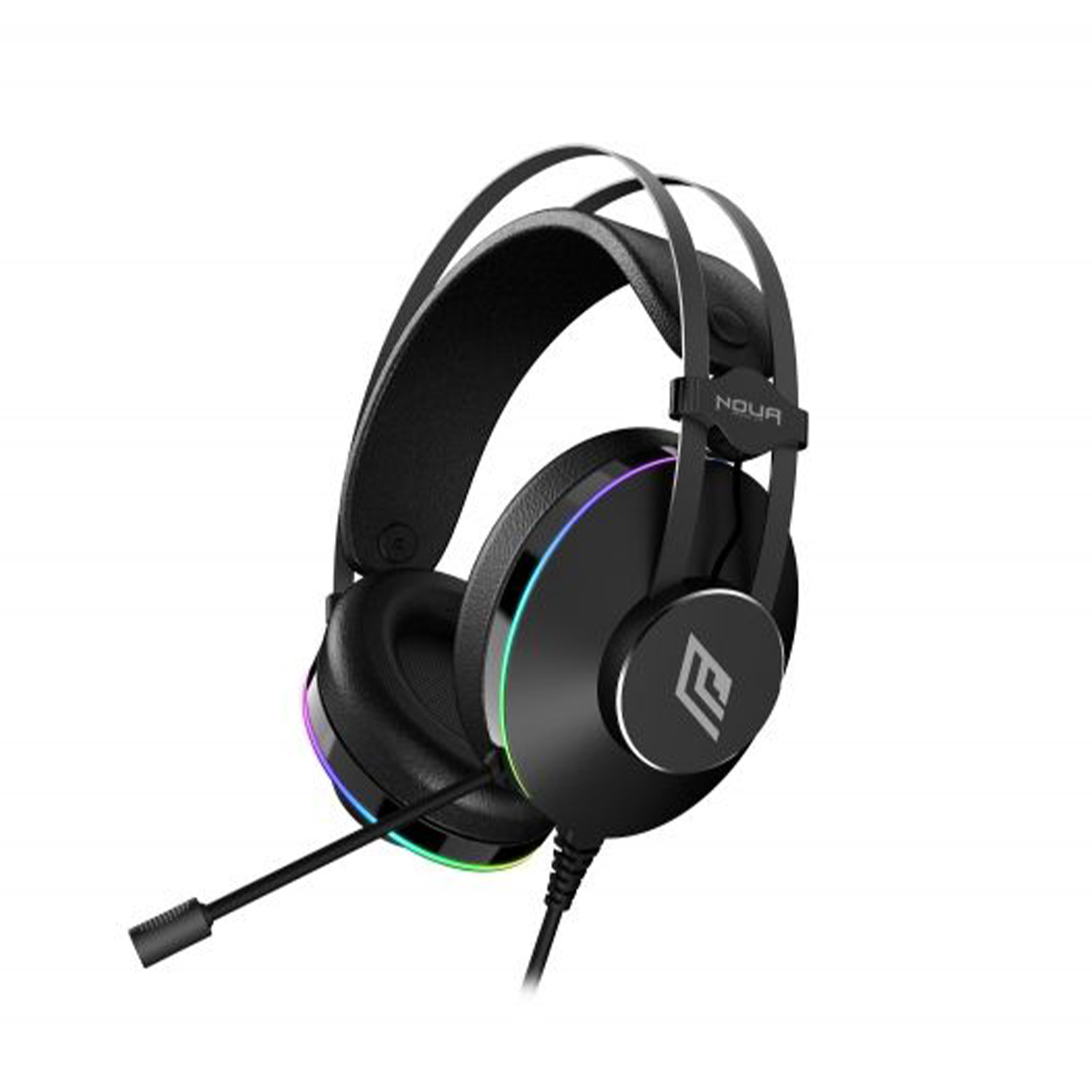 Cuffie gaming noua pillar rgb usb con microfono 7.1.