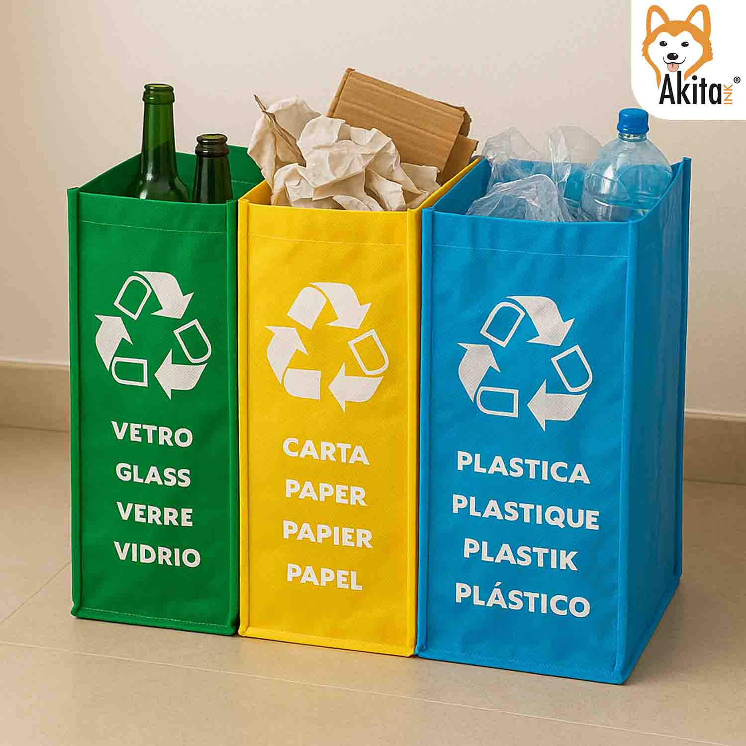 Armadio Basso 2 Ante Raccolta Differenziata AkitaInk foto 5