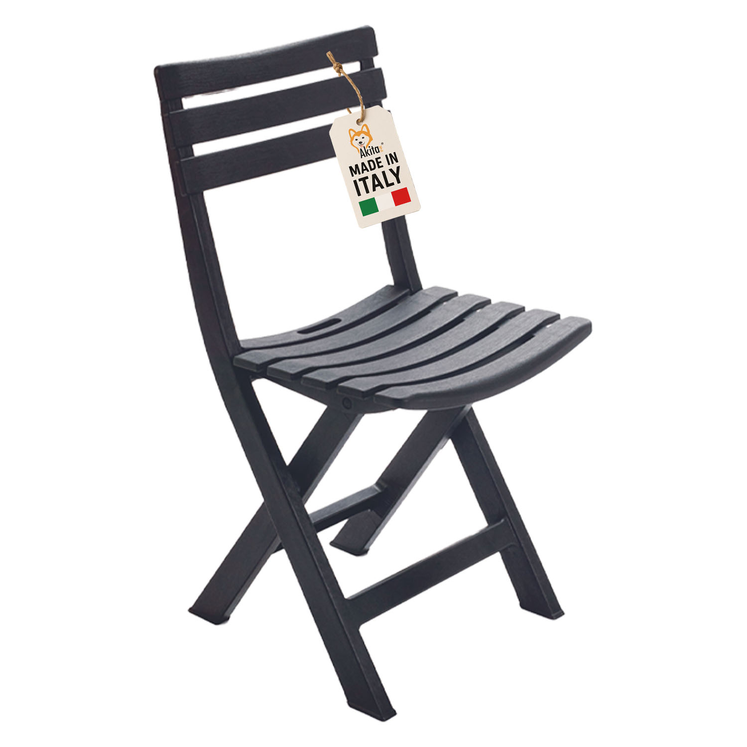 Sedia birreria in resina antracite per esterno e interno.