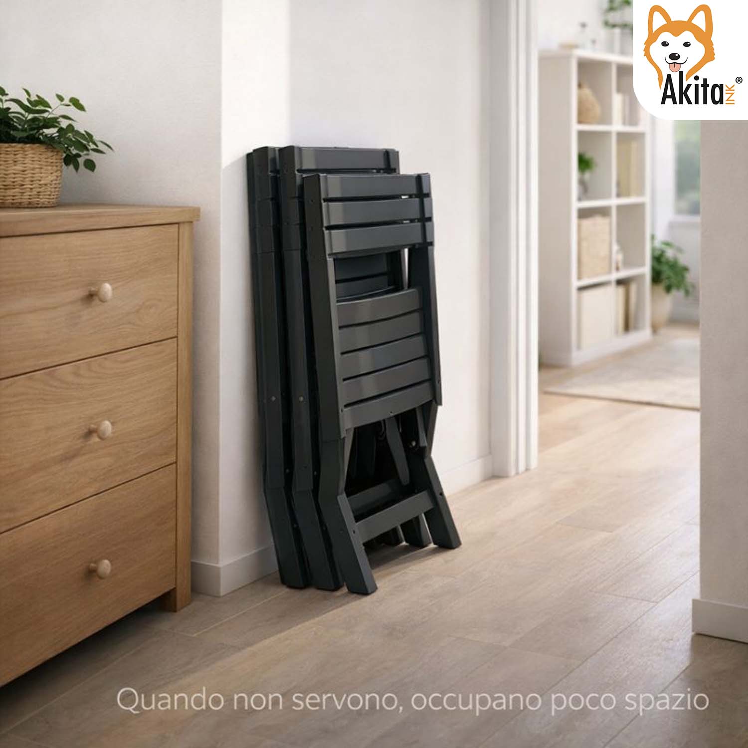 2 Sedie Birreria in Resina Antracite per Esterno e Interno foto 6