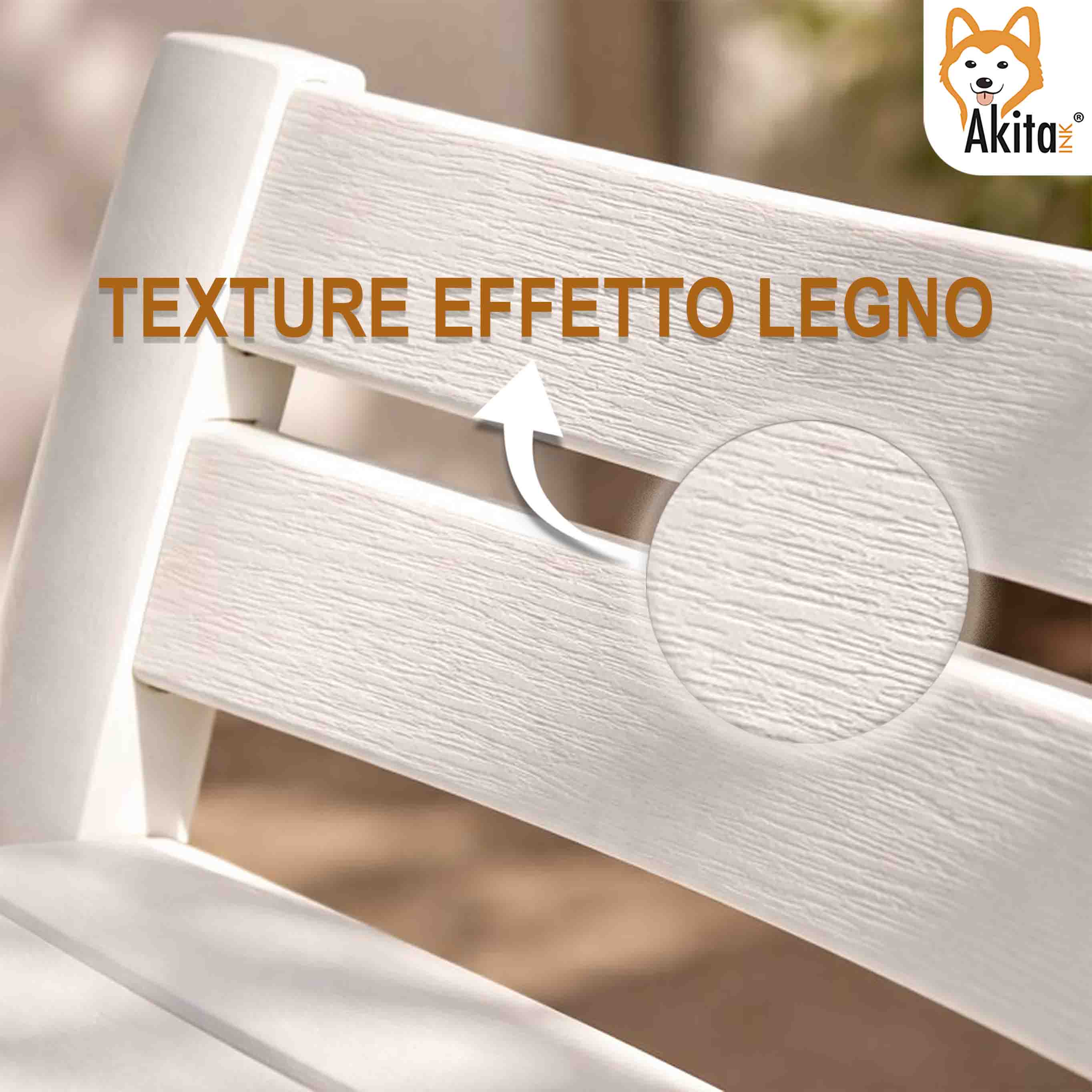 Kit Tavolino + 2 Sedie Pieghevoli in Resina Bianca foto 5