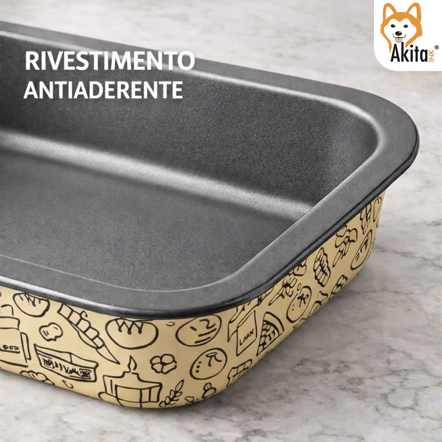 Set Teglie Rettangolari Pastella 20-25-30-35 cm Antiaderenti foto 5