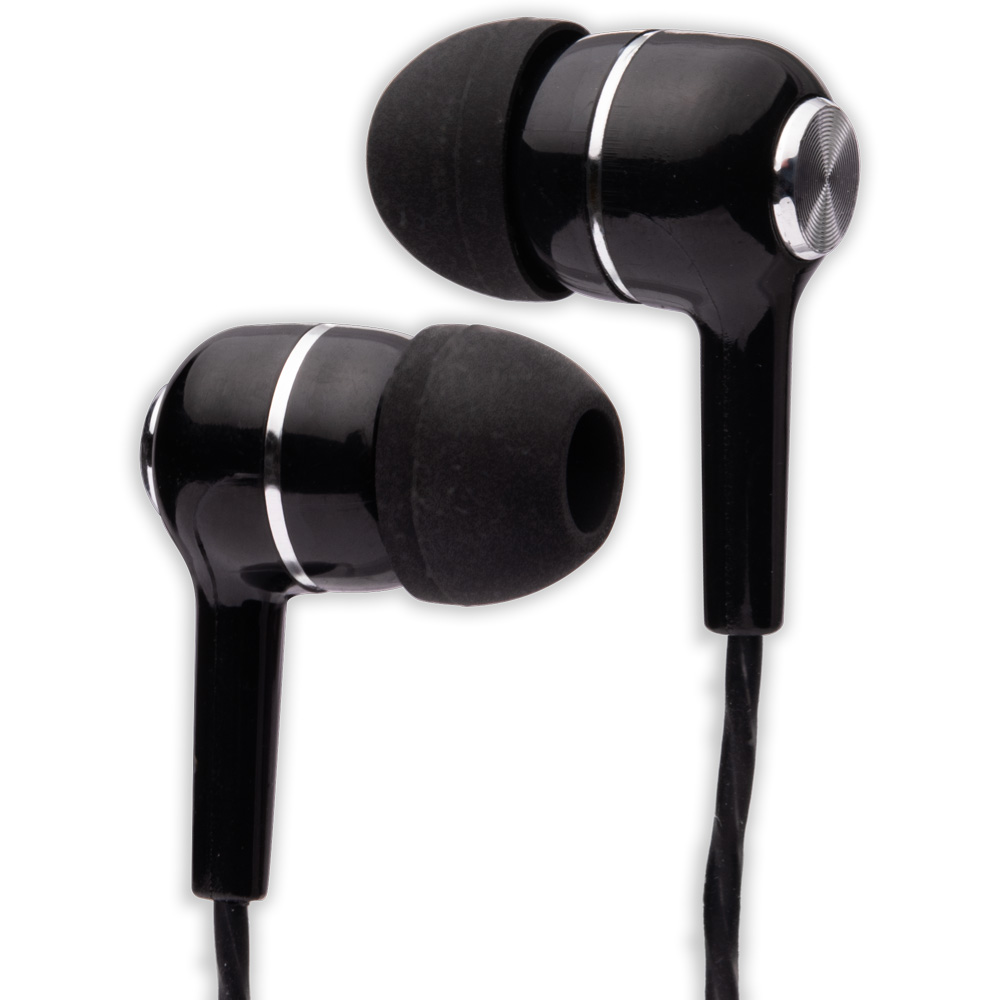 Auricolari In-Ear con microfono isolamento del rumore antigroviglio 3,5mm nero foto 2