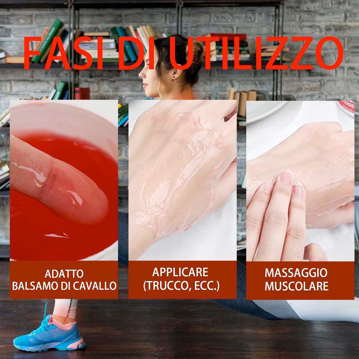 Balsamo cavallo krauterhof Riscaldante, Extra Forte Gel Massaggiante 500ML ROSSO foto 6