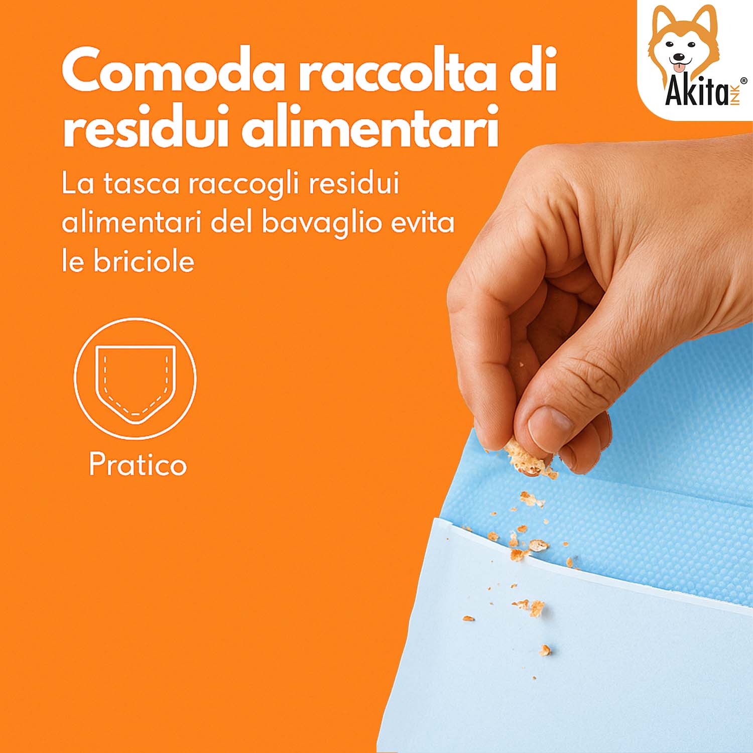 Bavagli Monouso Impermeabili con Tasca 1000Pz 68x37 cm foto 4