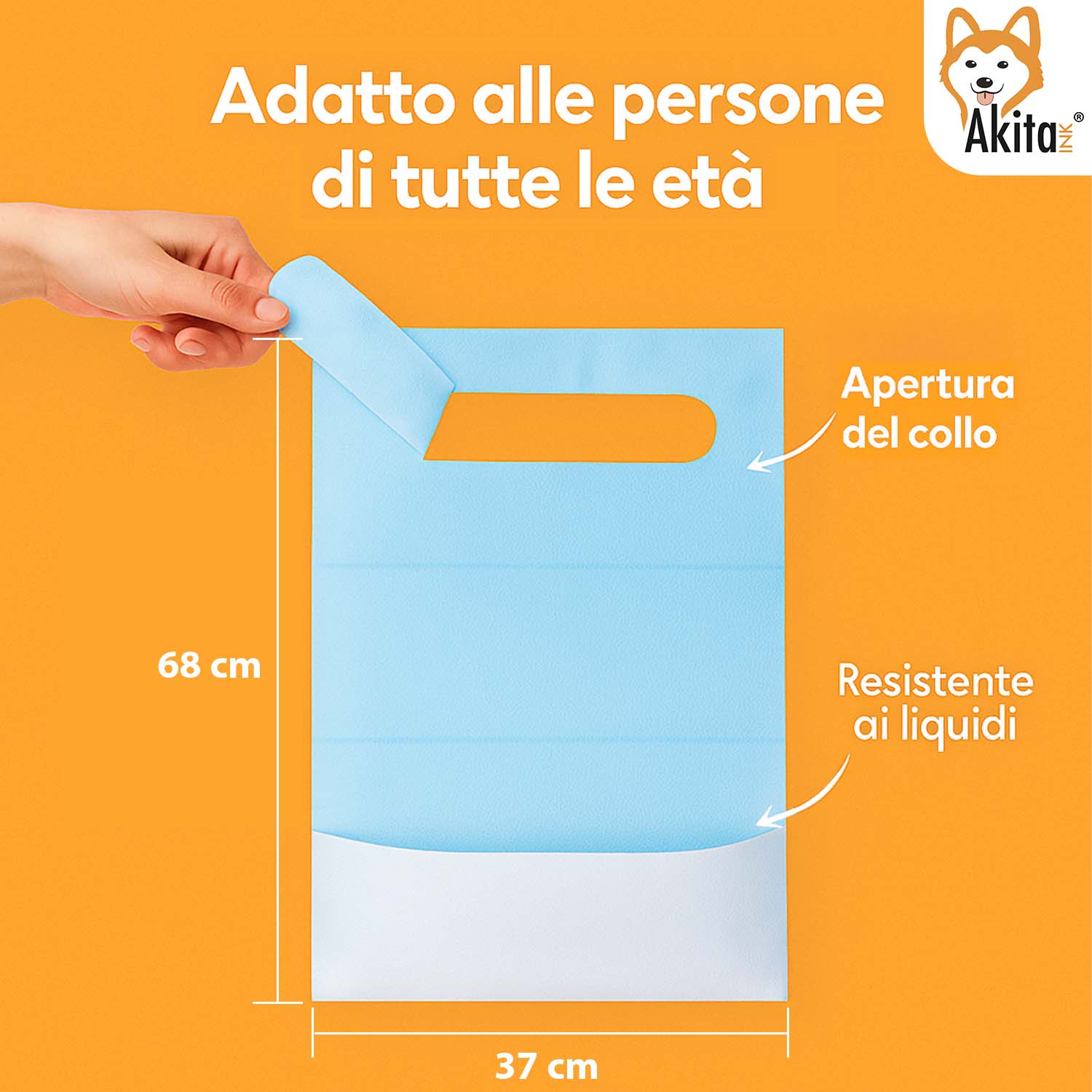 Bavagli Monouso Impermeabili con Tasca 1000Pz 68x37 cm foto 6