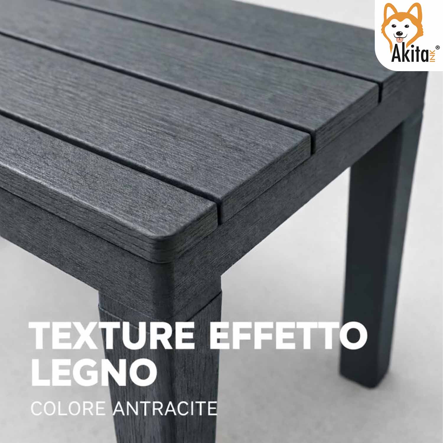 2 Panche Antracite 60x38,5x45 cm in Plastica foto 5