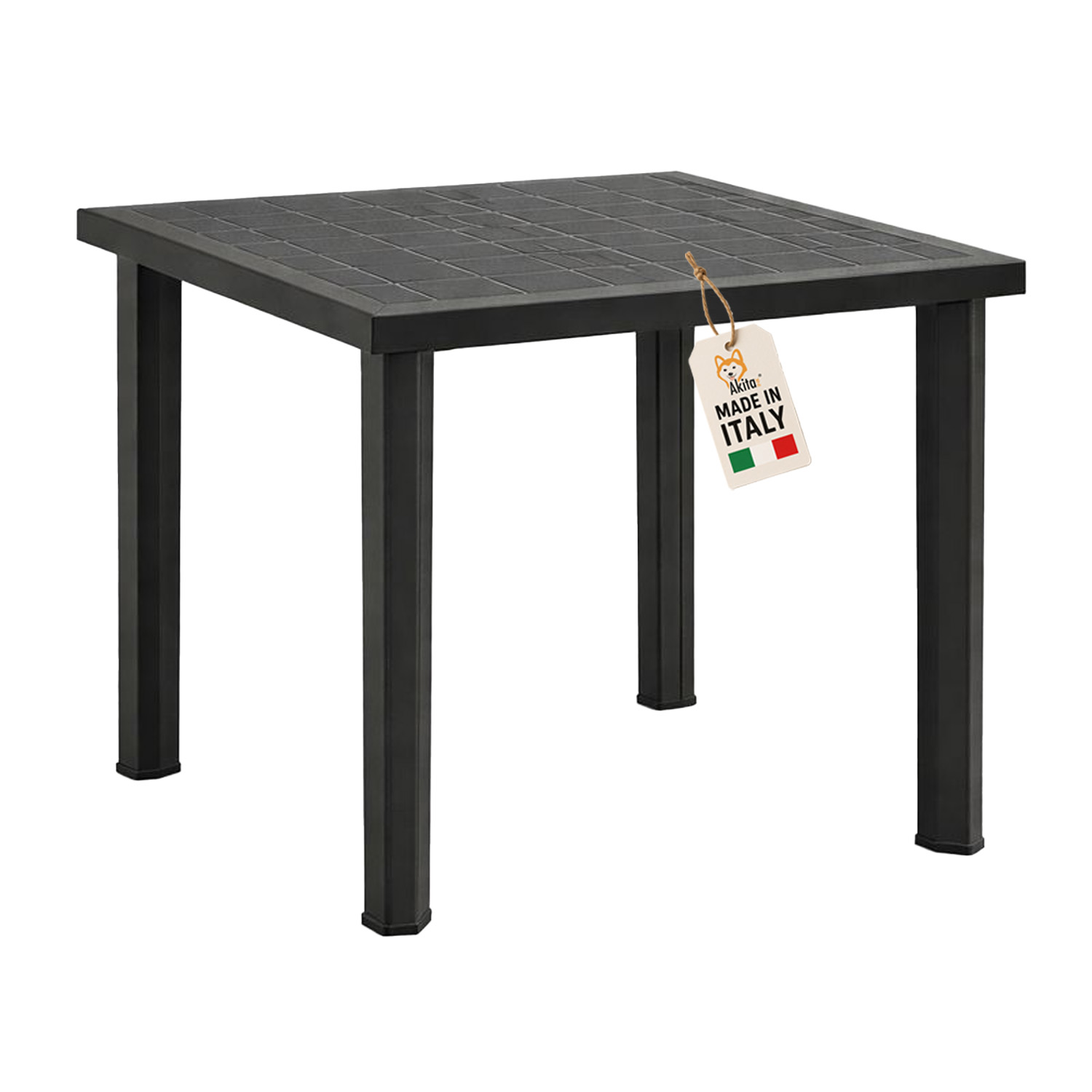 Tavolo Antracite 80x75x72 cm in Resina foto 2