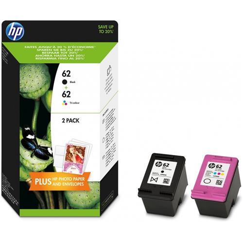 Originale Cartuccia HP 62 - inkjet - nero + colore - N9J71AE - conf. 2 foto 2