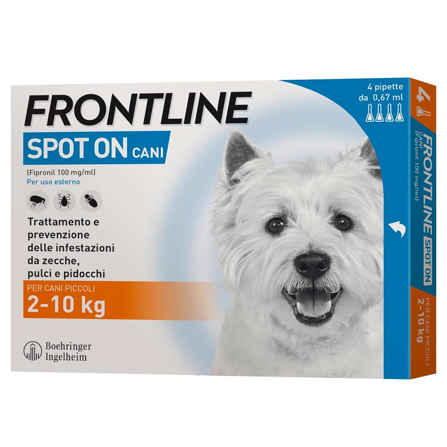 FRONTLINE Spot On, 4 Pipette, Cane Taglia S (2 - 10 Kg), Antiparassitario Cani foto 2