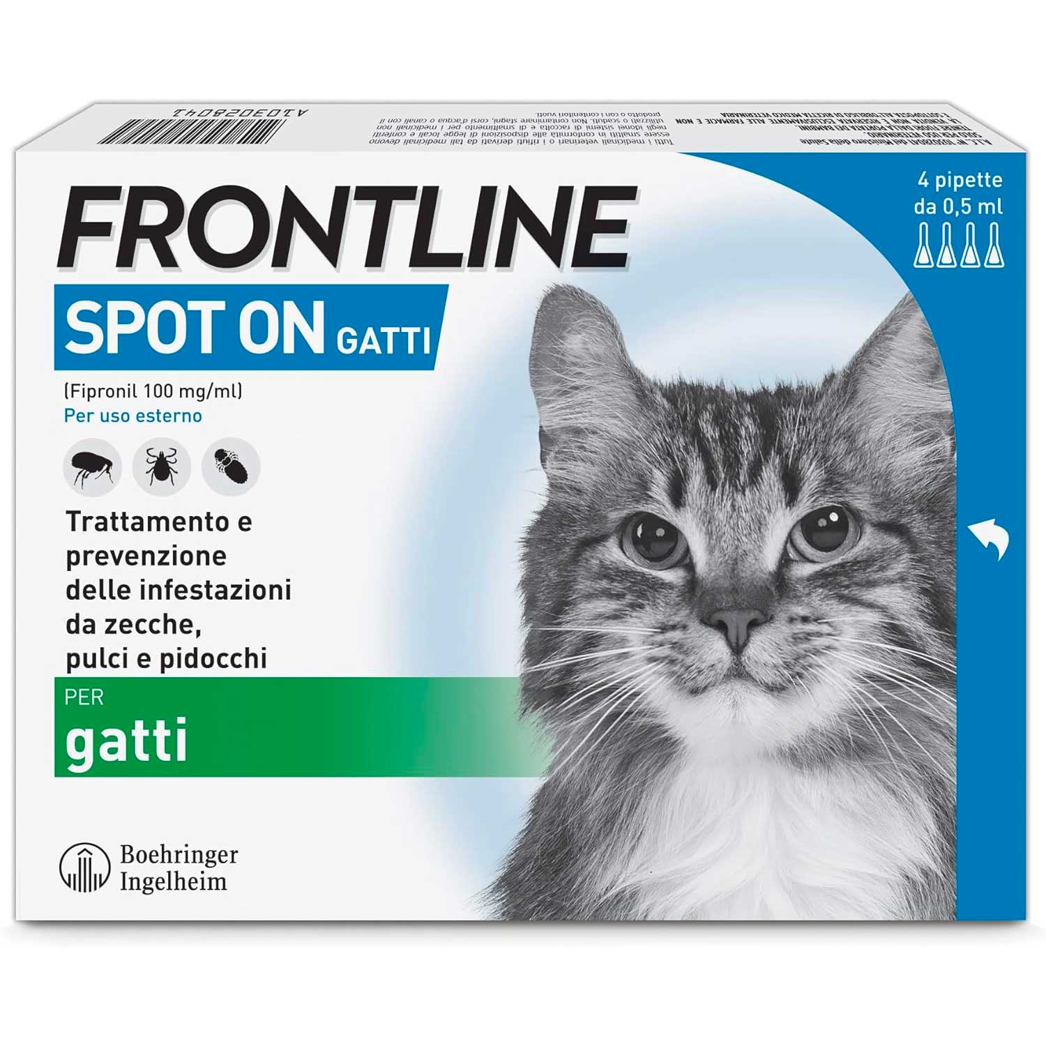 FRONTLINE Spot On, 4 Pipette, Gatto, Antiparassitario per Gatti e Gattini foto 2