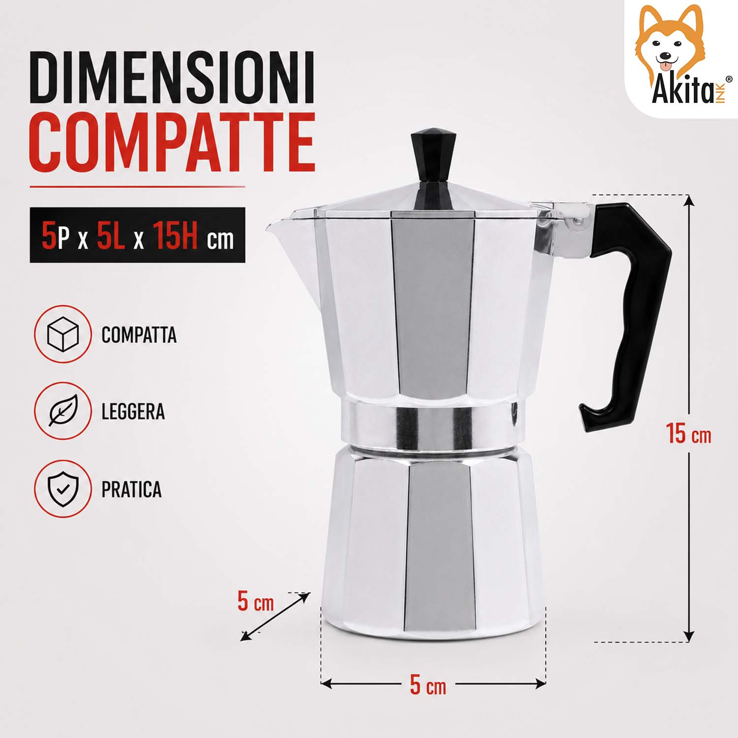 Caffettiera Moka Induzione 3 Tazze Polo foto 6