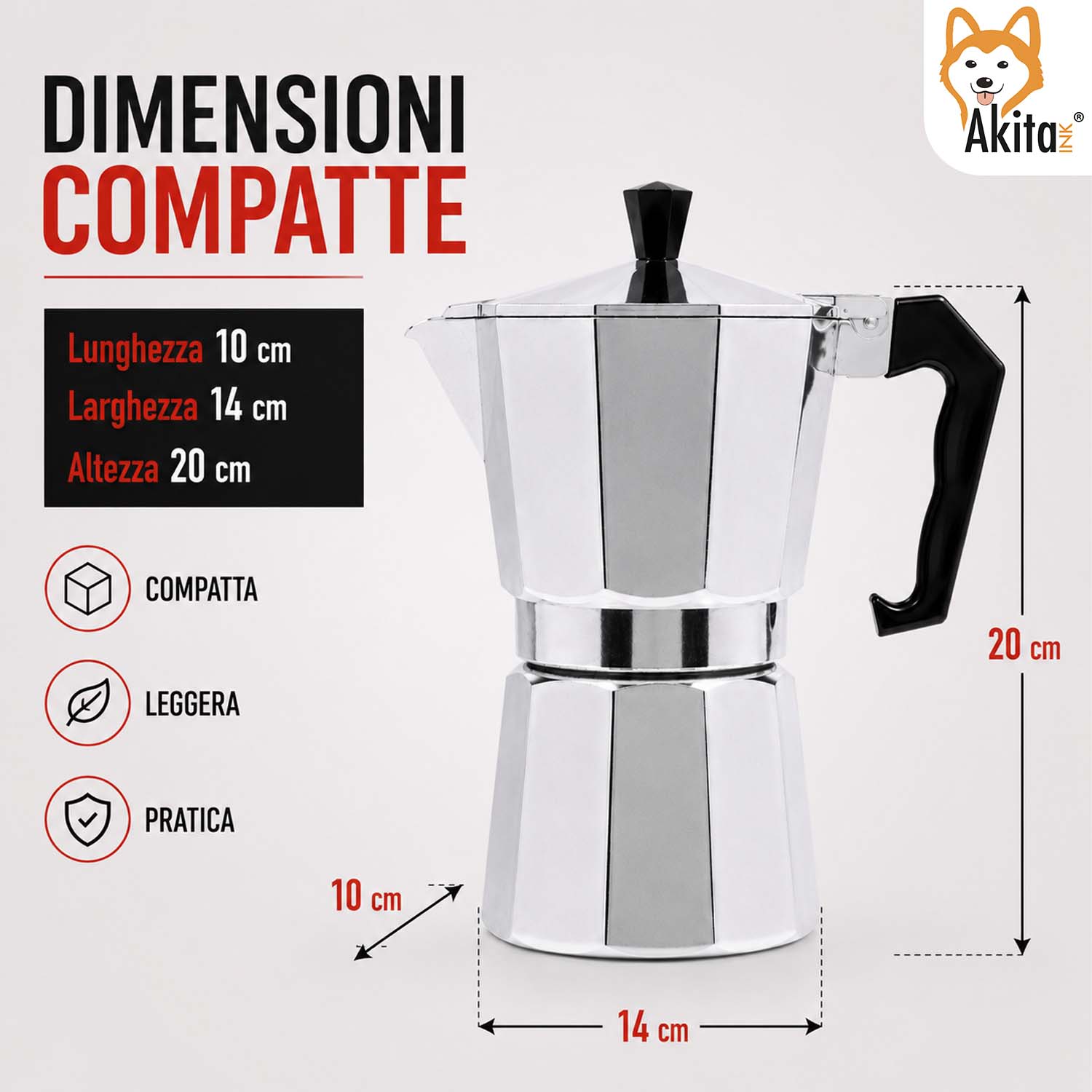Caffettiera Moka Induzione 6 Tazze Polo foto 6
