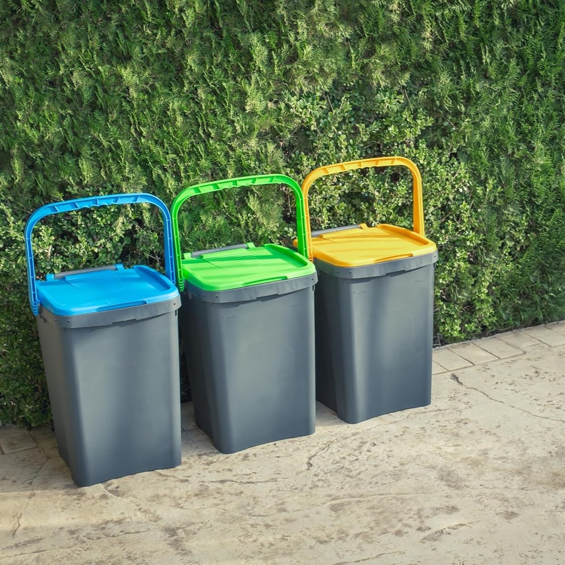 Ecoplast Pattumiera Differenziata 50L Blu Riciclata foto 6