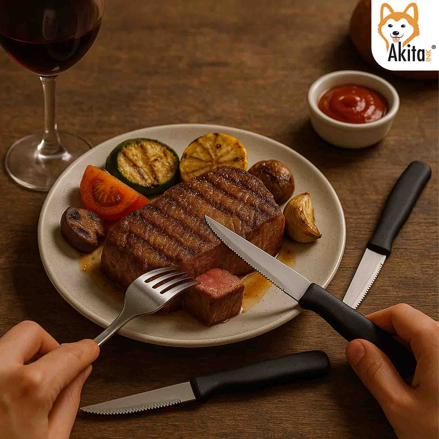 Set 6 Coltelli da Bistecca con Lama Dentata foto 5