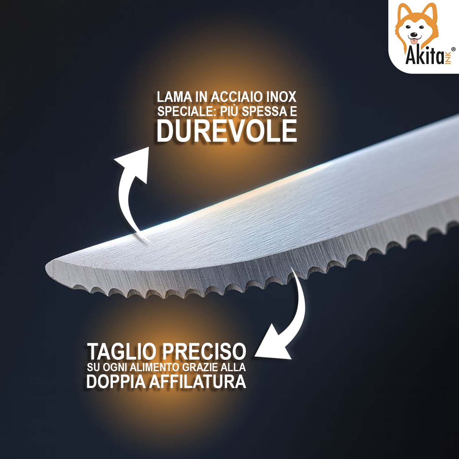 Set 6 Coltelli da Bistecca Lama Dentata Linea TOP foto 5