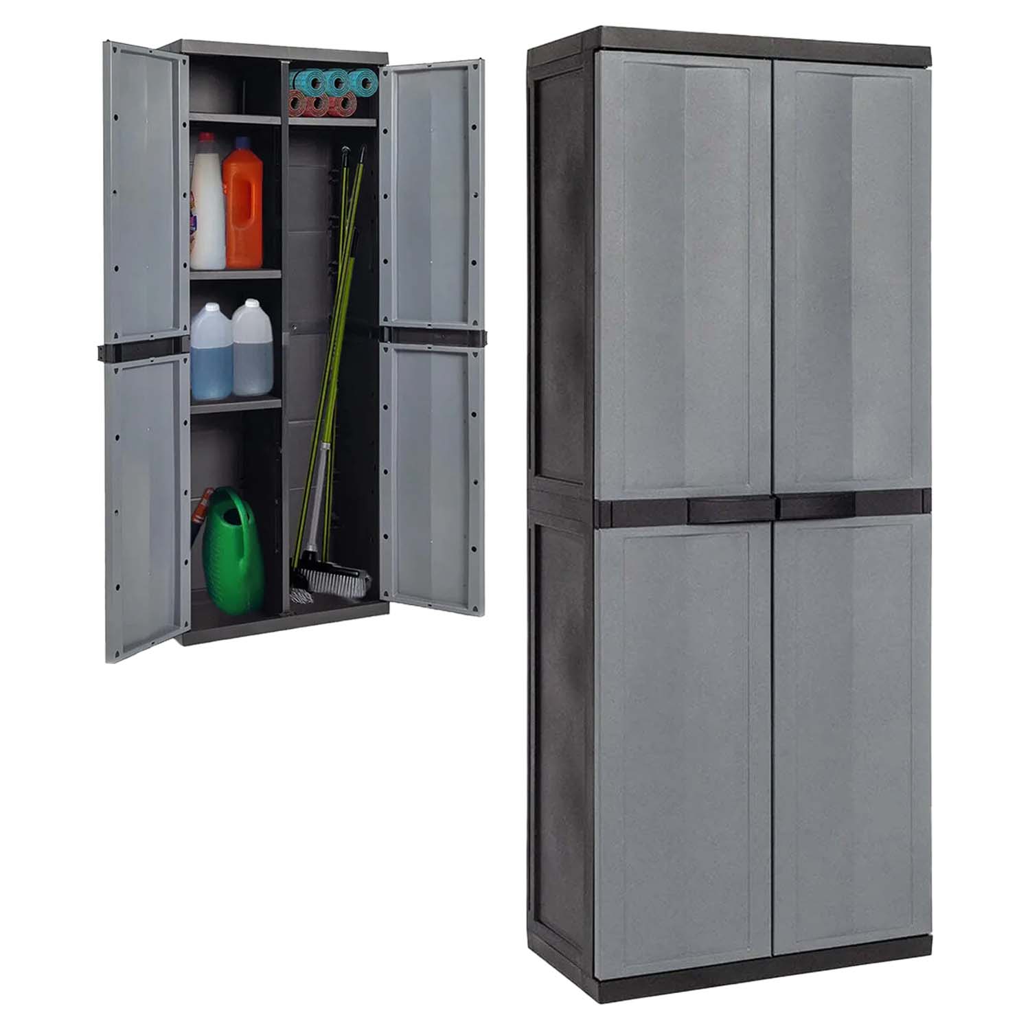 Armadio Toomax Trend Midi Portascope 4 Ripiani Nero/Basalto foto 2