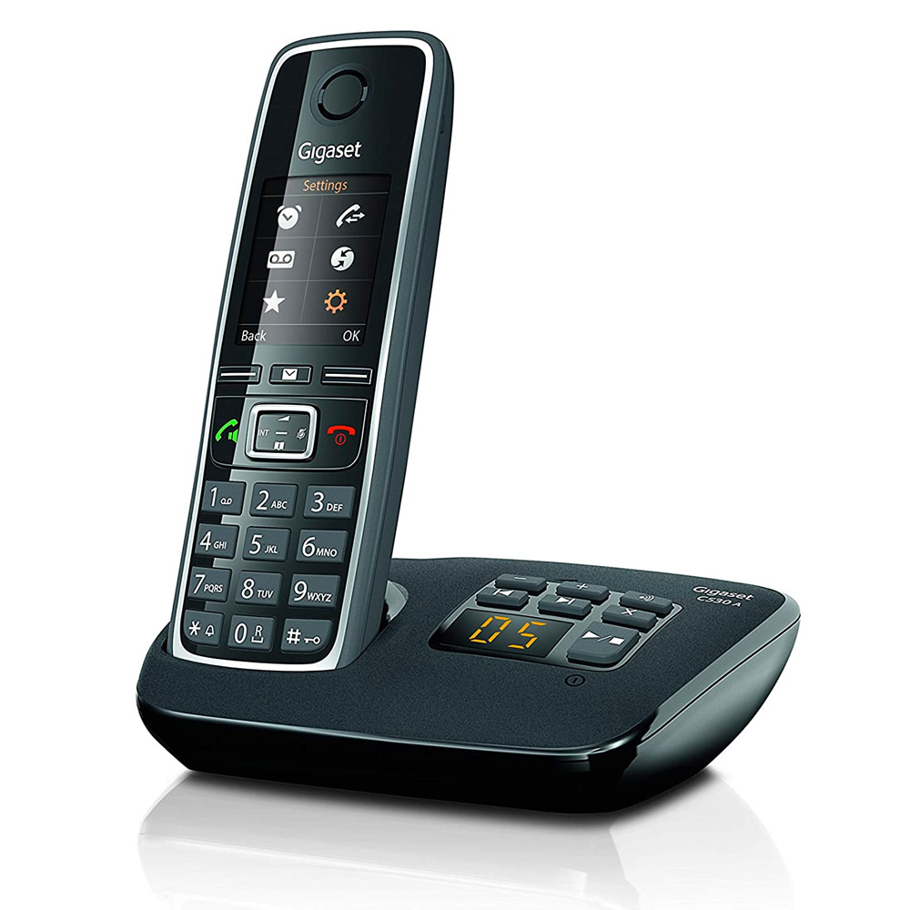 Doppio cordless siemens gigaset C530A duo nero con funzione segreteria foto 6