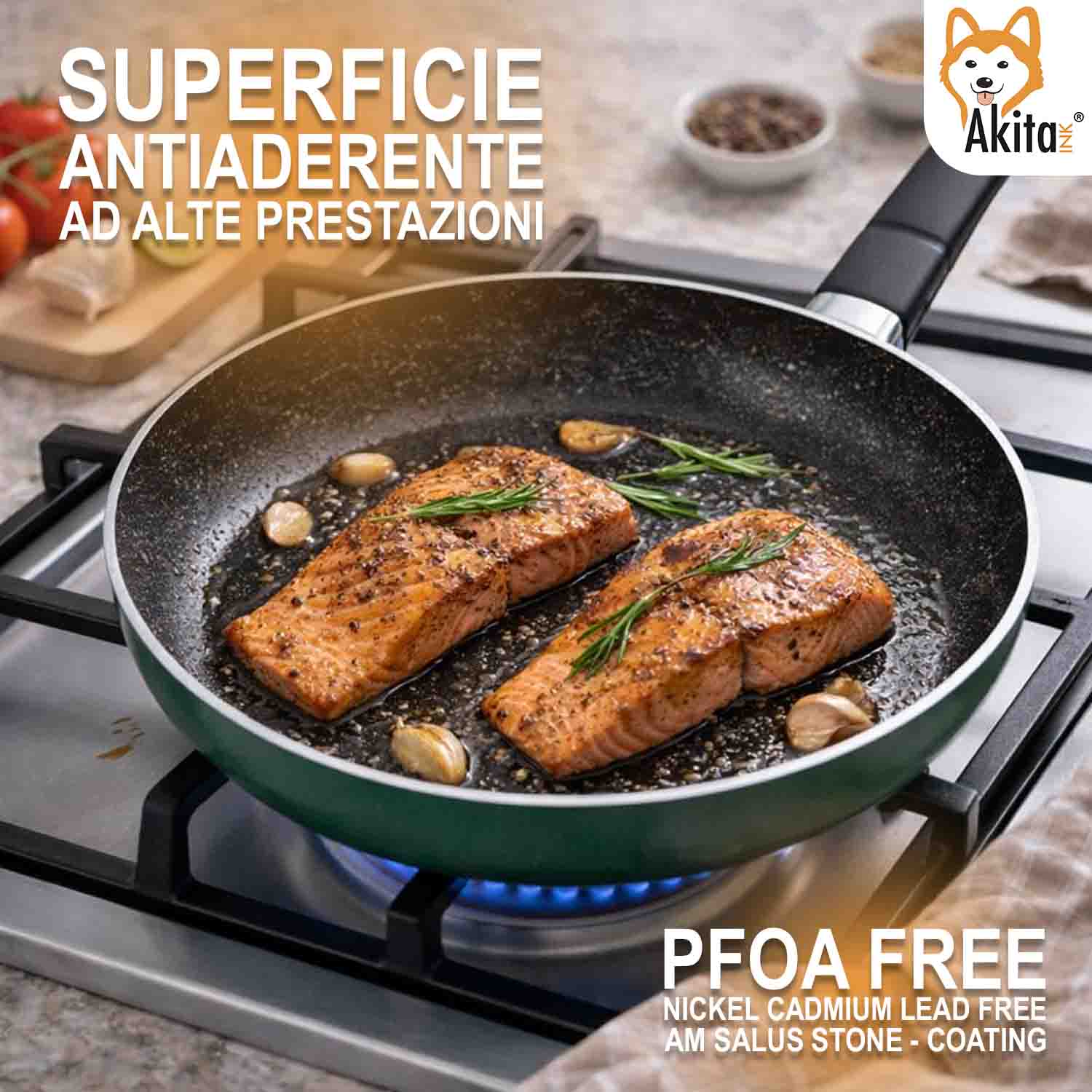 Set 3 Padelle Antiaderenti Natura 20-24-28 cm Verde foto 6