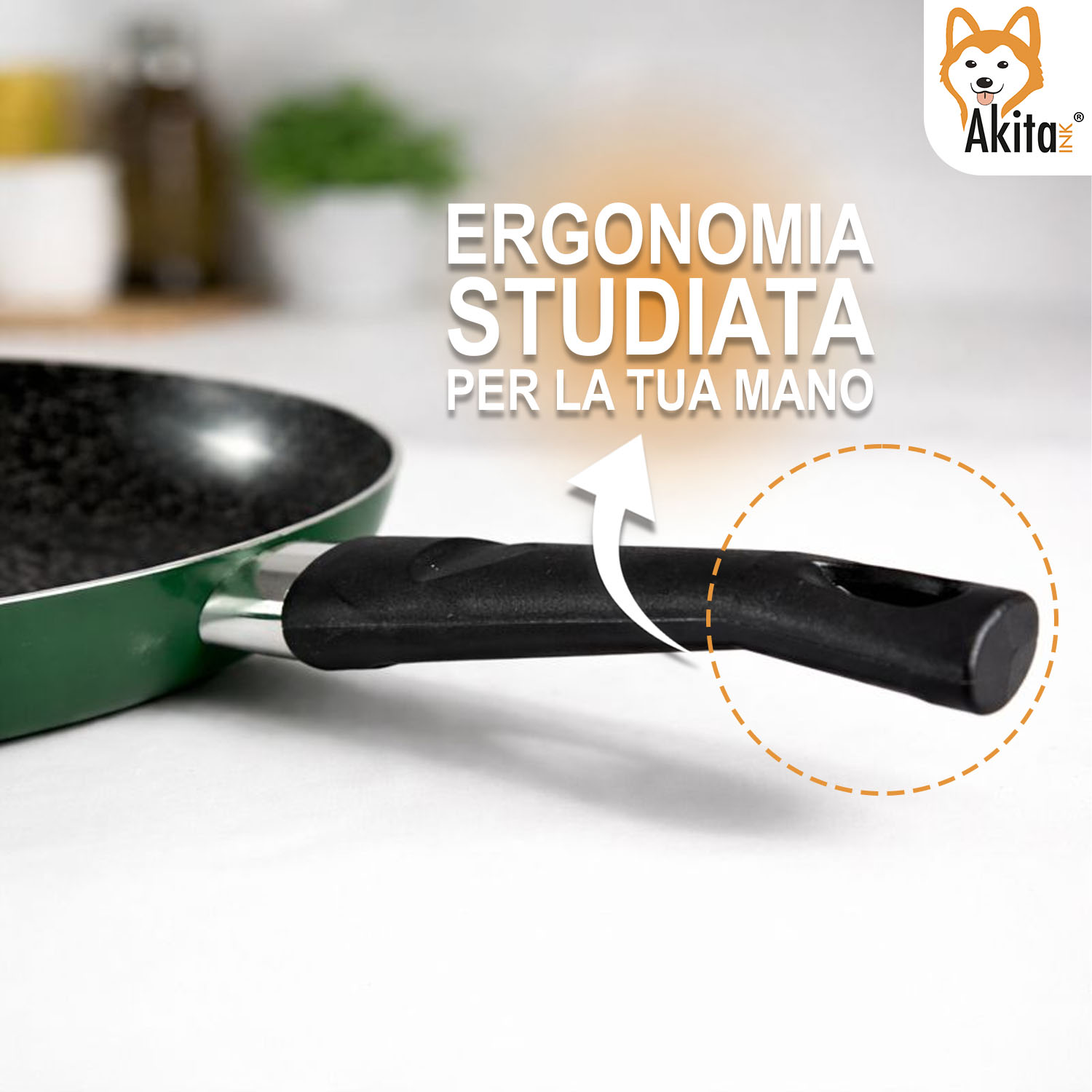 Set 3 Padelle Antiaderenti Natura 20-24-28 cm Verde foto 4