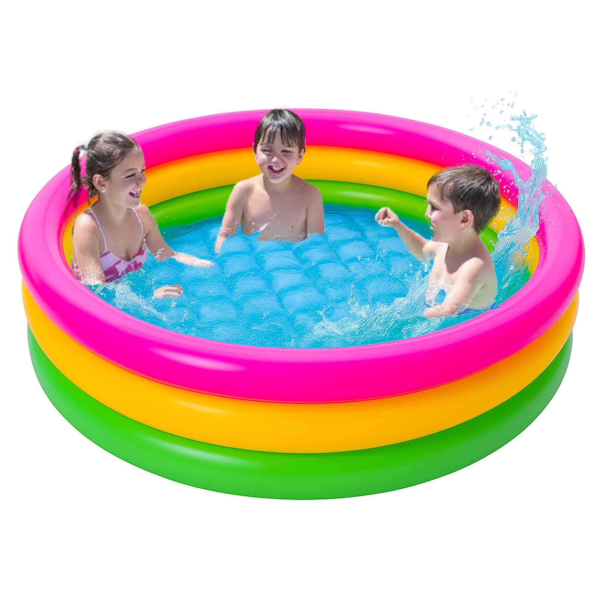 Piscina Gonfiabile Bambini 1-3 Anni - 3 Anelli e Fondo Soft foto 2