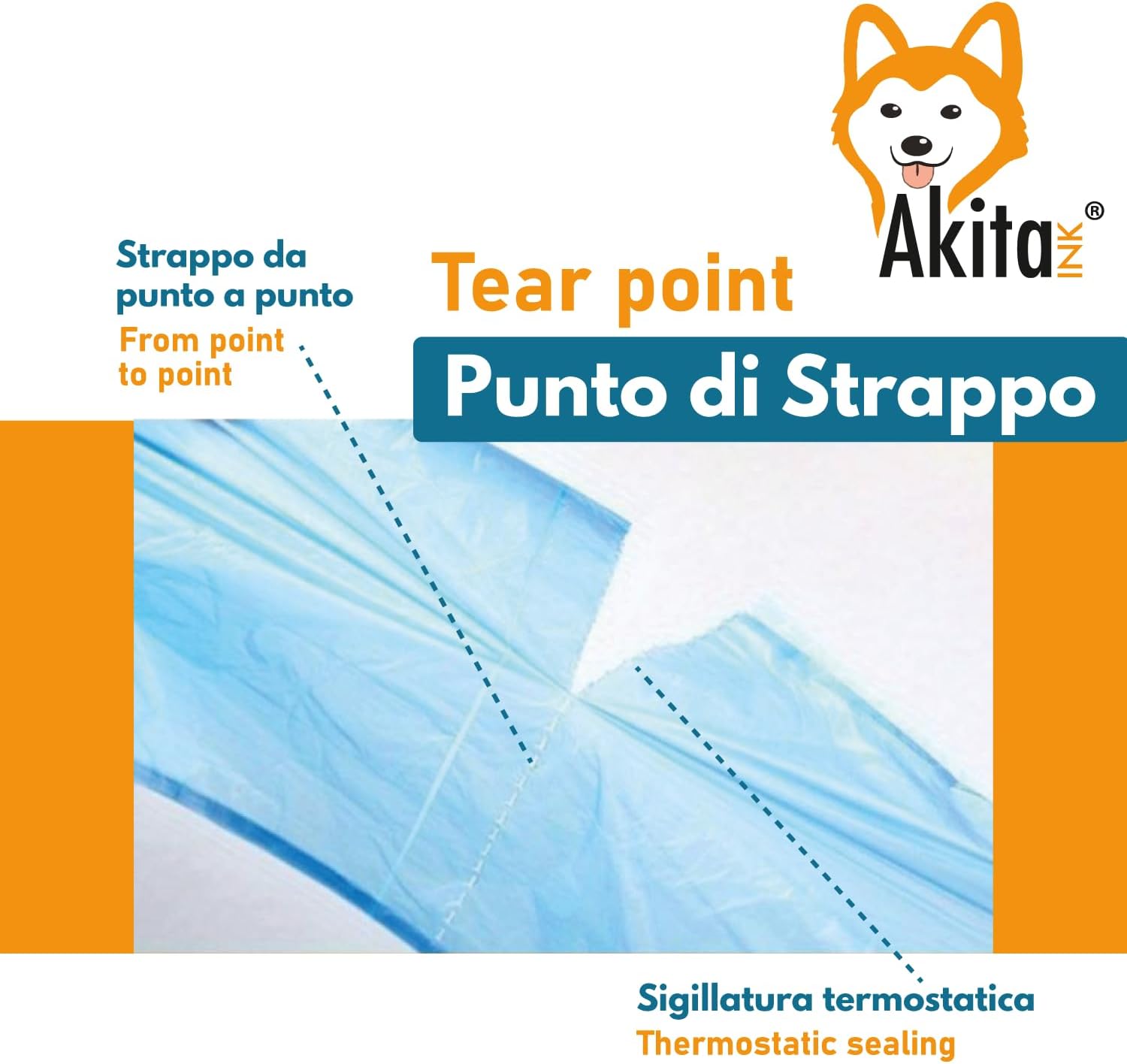 80 sacchi per pattumiera 50X60 AkitaInk Sacchi Alta Resistenza, 30L foto 5