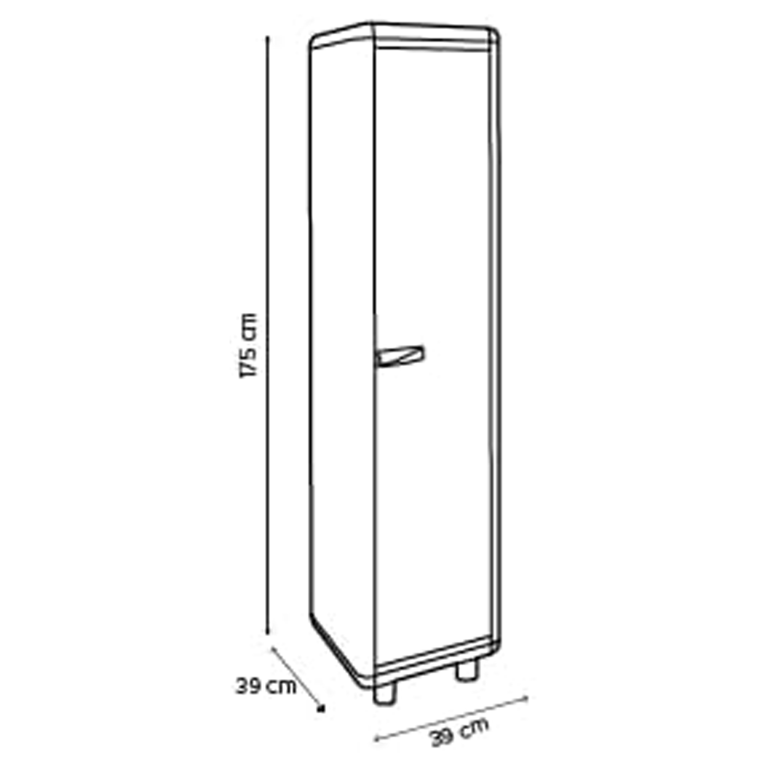 Garofalo Armadio Tuttopiani Resina 44x39x175 cm Esterno foto 3