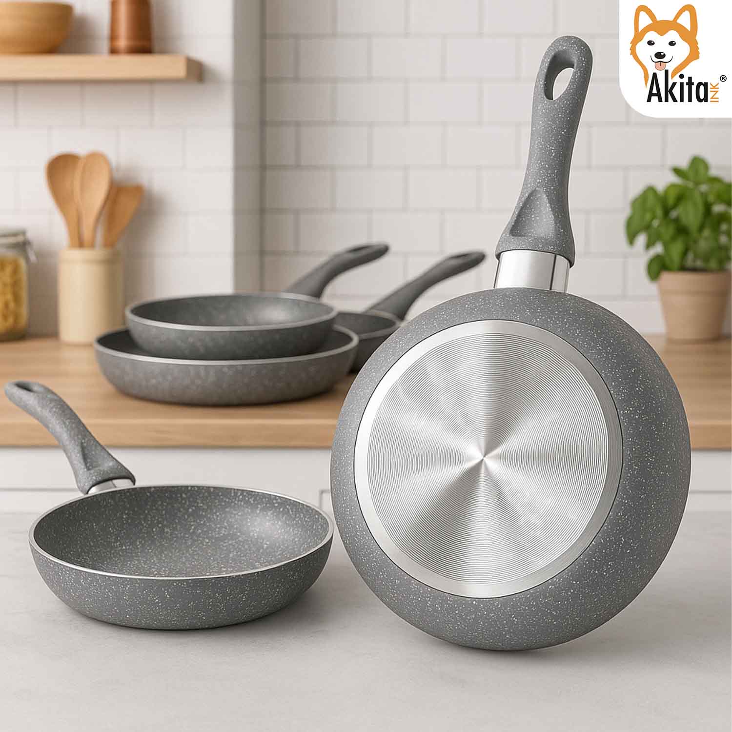 Padella Rara 26 cm Effetto Pietra Antiaderente foto 4