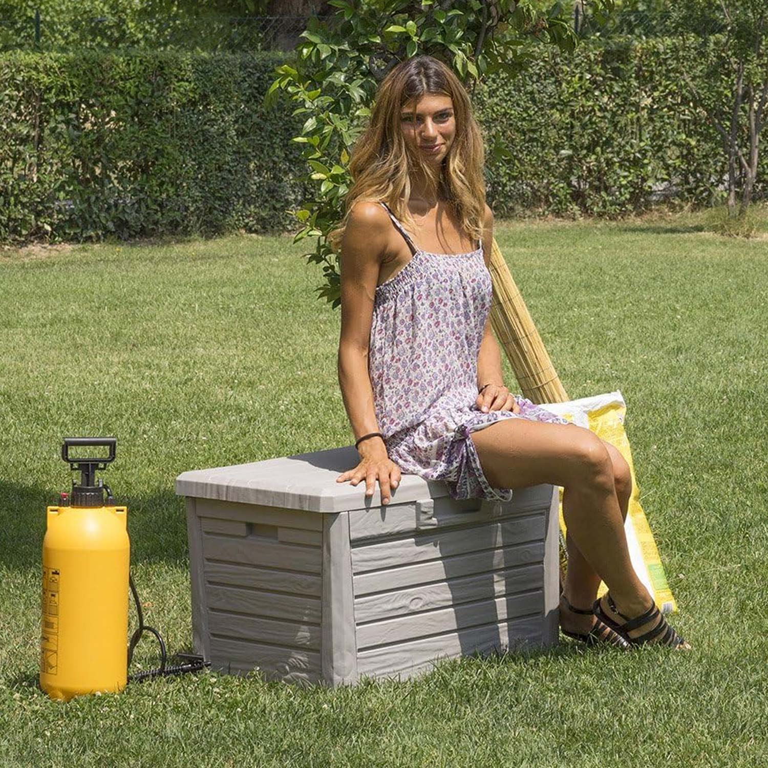 Toomax Compact Box Florida Baule da esterni 120L Grigio tortora foto 5