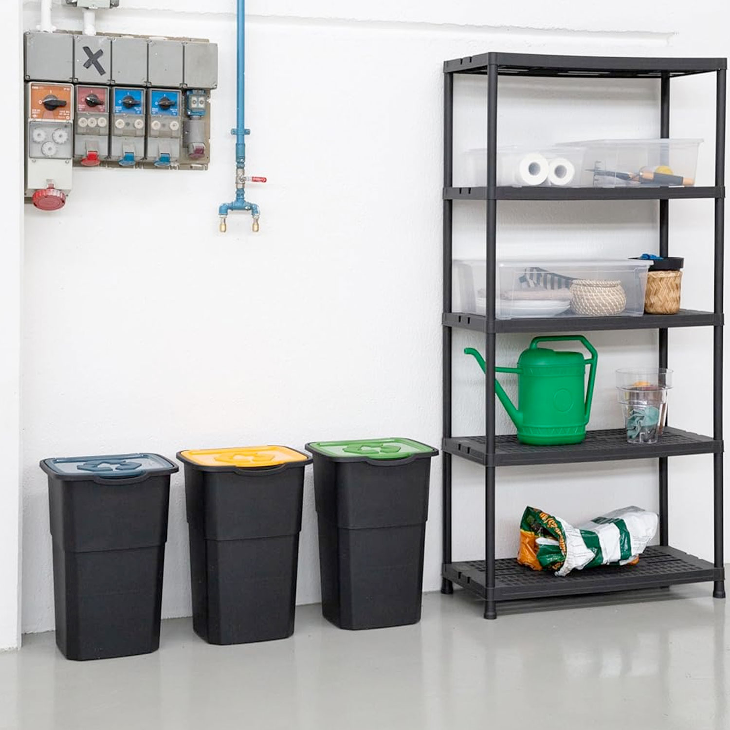Pattumiera raccolta differenziata ECO3 3 scomparti da 50 litri foto 3