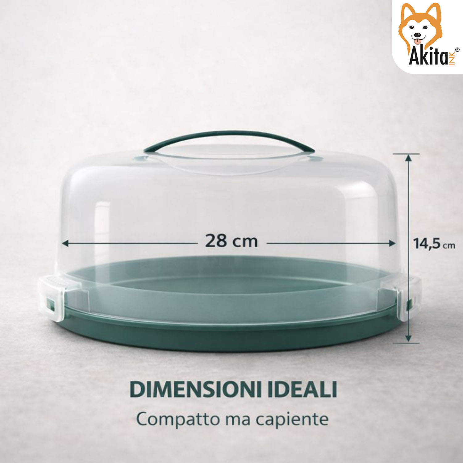 Porta Torta con Coperchio e Manico 28 cm foto 5